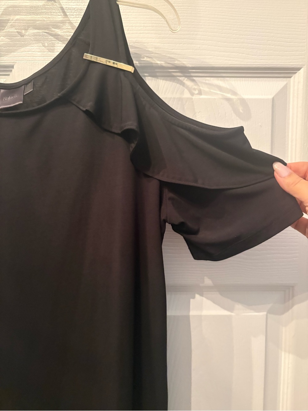 Rafaella Cold-Shoulder Ruffle Top - Picture 2 of 4